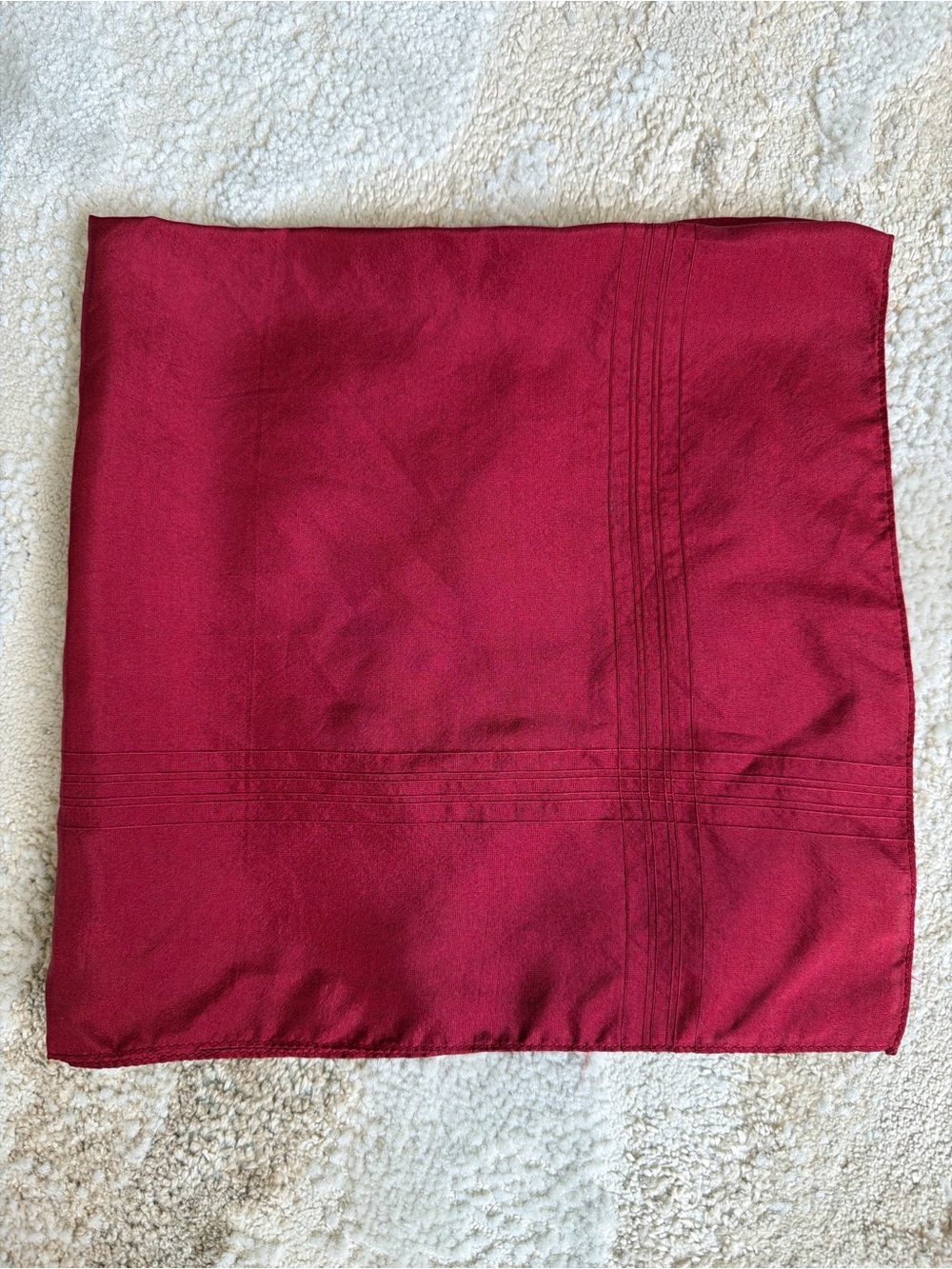 Vintage Dayton’s Pure Silk Burgundy Scarf Made in England